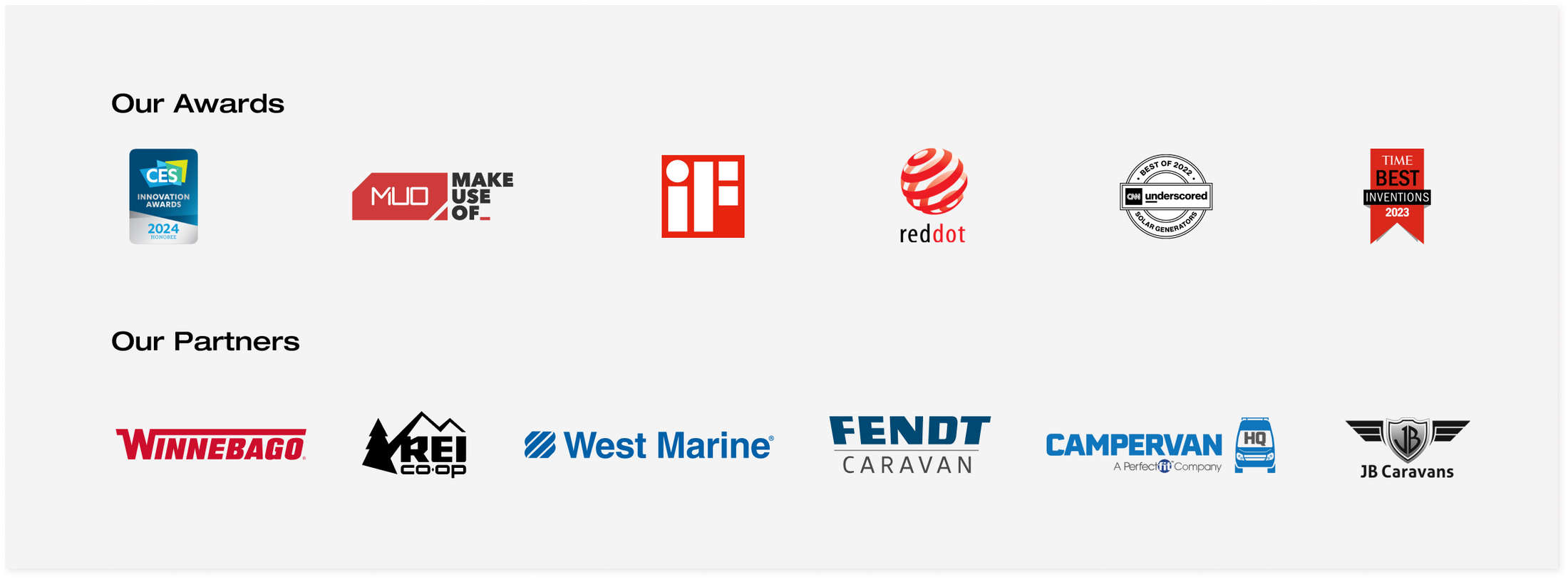 awards and partners of Ecoflow